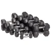 Signature Fitness Hex Dumbbells Non-Slip Free Weights Full Body Strength Training Home Gym Workout Equipment Set, 20 Pounds, Black