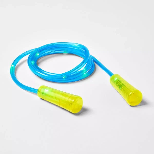 Light Up Jump Rope Yellow/Blue - Sun Squad™: Lightweight PVC Skipping Rope
