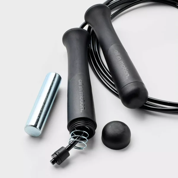 2" Weighted Jump Rope - Black - All In Motion™: Polypropylene, TPR, TPU