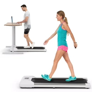 Walking Pad w/265 lbs Capacity Remote Control & LED Display Under Desk Treadmill Gray\Black\Pink