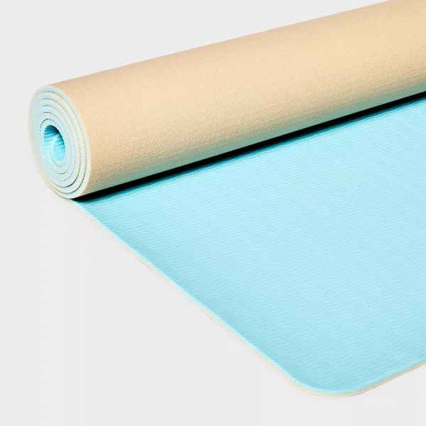 Yoga Mat - Cream(5mm) - All In Motion™: High Tack Grip, Solid PVC