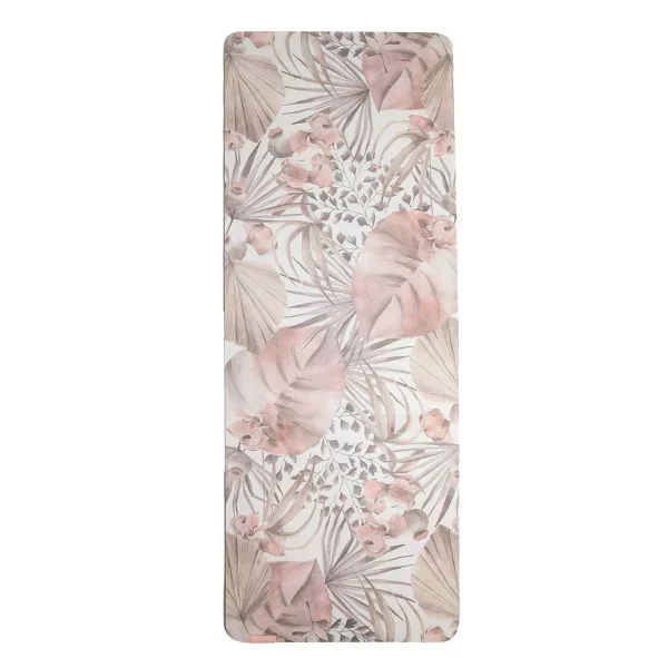 Blogilates Vegan Suede Yoga Mat Mystical Moment – White (6mm): Floral TPE Pilates Mat