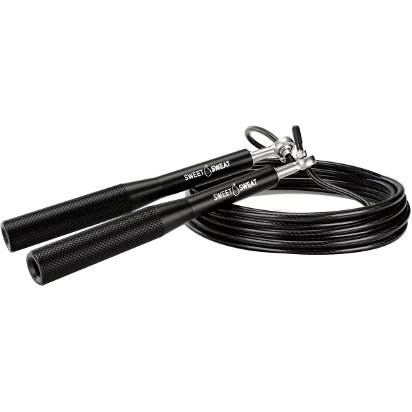 Sports Research Sweet Sweat Adjustable Length Speed Jump Rope